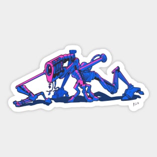 Vaperwave Robot Sticker